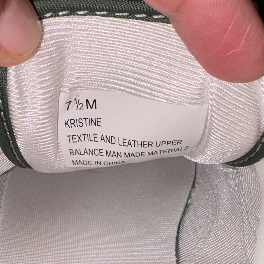 Tretorn Low rise Kristine Sneakers-White, Green, Suede Trim Sz 7.5 - Picture 7 of 8